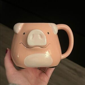 Pig-Shaped Pink Mug